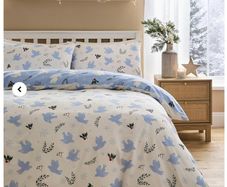 Peaceful Festive Doves Duvet Set- King Size Reversible