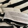 Mango top size medium wrap effect long sleeves black & ivory cream Image 6