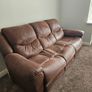 Brown Recliner Armchairs   3-Seater Sofa Image 8