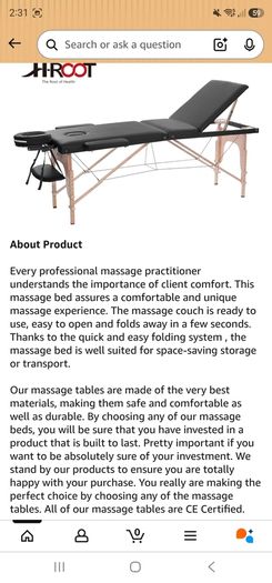 H-root massage table BRAND NEW quick sale