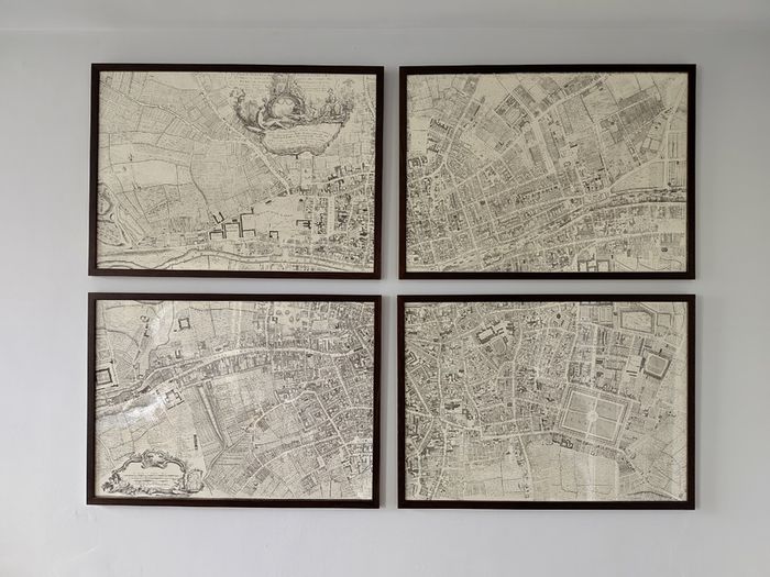 Framed reprocuction John Rocque maps