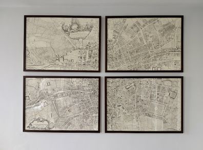 Framed reprocuction John Rocque maps
