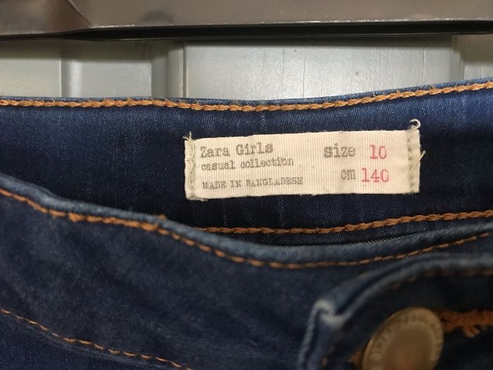 Zara girls indigo jeans aged 10 years