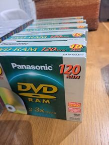 Panasonic DVD-RAM LM-AF120LE10 10 pack, 5 unopened packs so 50 DVD-RAMs.