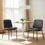 Set of 2 Faux Leather Dining Chairs Image 3