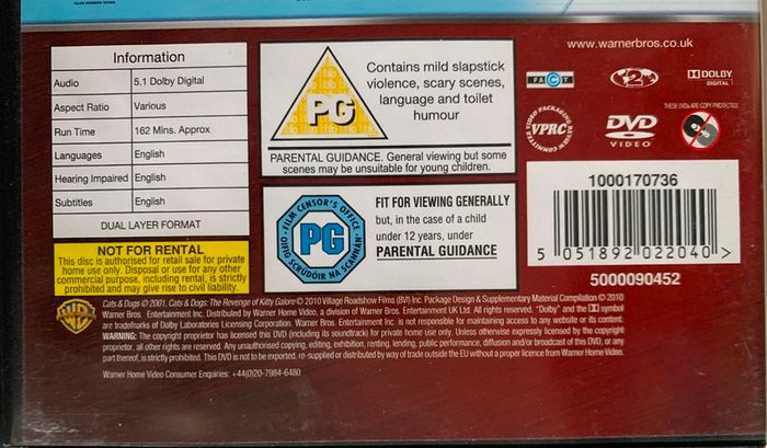 Cats & Dogs 2 Movie Boxset [2xMovie DVD]