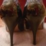 Gorgeous high heels blue black mint condition snake printed leather pointed cool heels size 41/7 Image 3