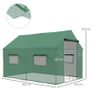 Polyethylene Walk-in Polytunnel Greenhouse, 2 x 3(m), Green Image 2