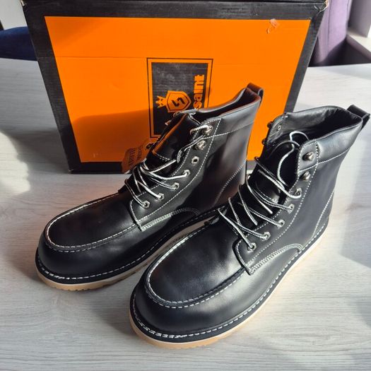 SL-Saint, Men's Leather  Moc Toe Boots, UK12 EU47