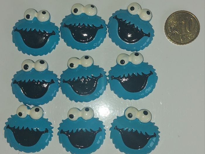 Sesame Street Resin Cabochon pk. 4