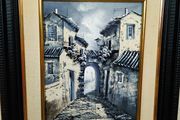 NO 55 oil painting TOWN SCAPE