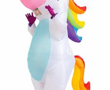 Inflatable Costume Unicorn Full Body Unicorn Air Blow-up Deluxe Halloween Costume - Adult Size (MULTIPLE COLOURS)