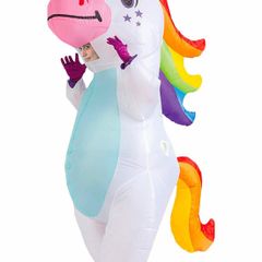 Inflatable Costume Unicorn Full Body Unicorn Air Blow-up Deluxe Halloween Costume - Adult Size (MULTIPLE COLOURS)