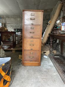 Antique filing cabinet - Oak