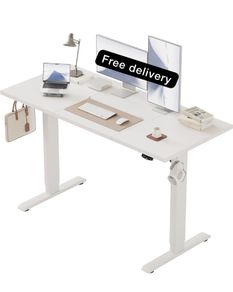 Electric Standing Desk, 120 x 60 cm Height Adjustable Sit Stand Desk