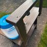 Hand made solid timber mud kitchen with stool with accessories Image 9