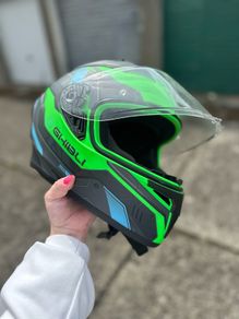 motorbike Helmet and matching gloves