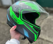 motorbike Helmet and matching gloves