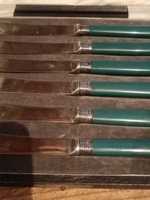 1919 Sterling Silver and Bakerlite Butter Knives