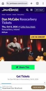 Dan McCabe Tickets