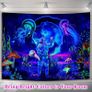 Glow in the Dark Tapestry, Trippy Tapestry Wall Tapestry Bedroom, UV Tapestry Wall Hanging, Aesthetic Tapestry Home Decorationfor Living Roombedroom 150 cm x 130 cm (FREE POSTAGE) Image 3
