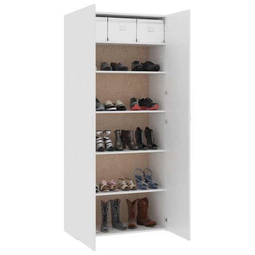 Shoe Cabinet White Chipboard