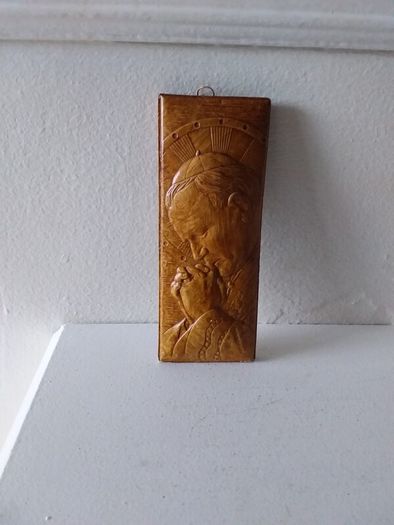 Pope John Paul II - Small Wooden Plaque