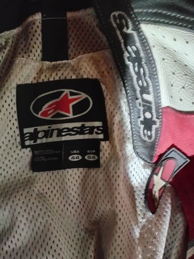Alpinestars leather motorcycle suit - size 54