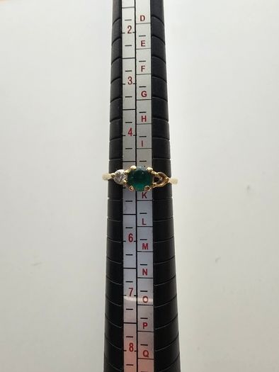 18ct Gold Emerald And Diamond Ring