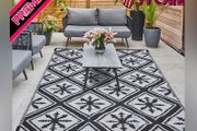 Outdoor Rugs for Patios Waterproof, 4x6ft Reversible Easy Cleaning Garden Rug, Portable Comfortable Woven Outdoor Carpet (FREE SHIPPING)
