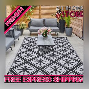 Outdoor Rugs for Patios Waterproof, 4x6ft Reversible Easy Cleaning Garden Rug, Portable Comfortable Woven Outdoor Carpet (FREE SHIPPING)