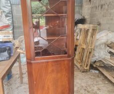 glazed corner cabinet