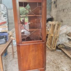 glazed corner cabinet