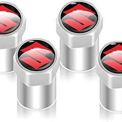 4 Pcs Metal Car Tyre Valve Caps for Suzuki Jimny Vitara Quick Sx4, Tire Stem Dust Covers