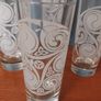Fabulous Set of Six Vintage Irish Mist Celtic Design Etched/Frosted Highball Glasses, Made in Italy, Mint Condition Image 4