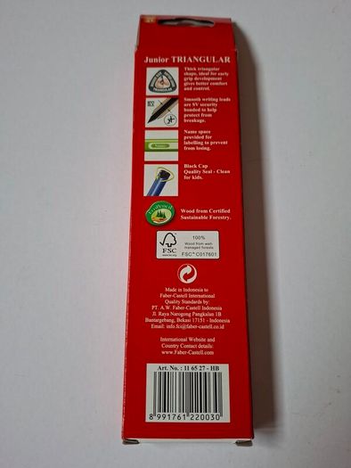 12 Junior Triangular Pencils & Sharpener