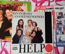 Three Comic Relief 12" singles on vinyl
