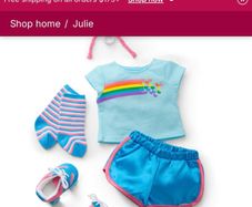 American Girl -Julie 1974 Summer skating outfit set BNIB