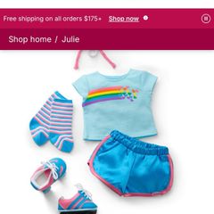 American Girl -Julie 1974 Summer skating outfit set BNIB