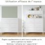 Chest of Drawers, 9-Drawer Bedroom Cabinet with Handles, Wood Top, Metal Frame, Tall Storage Unit Dressing Table for Bedroom, Living Room, White Image 5