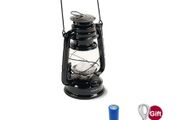 Black 25CM USB Charging Vintage Camping Lantern Light