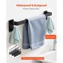 Matte Black Bathroom Hardware Set, 5 Pieces Stainless Steel Bathroom Accessories Set, 24-inch Towel Bar, Towel Rack, 2 Robe Towel Hooks, Image 4