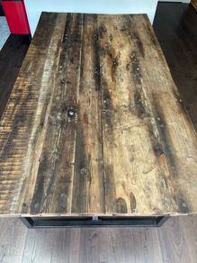 Industrial Style Solid Wood Rectangular Dining Table