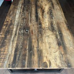 Industrial Style Solid Wood Rectangular Dining Table