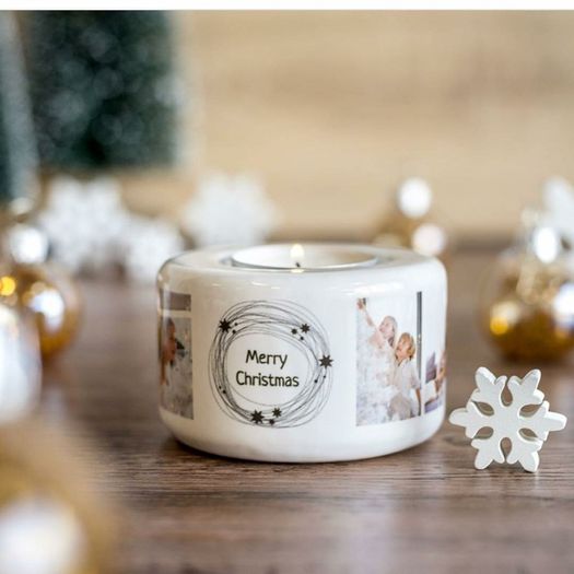 personalised candle holder with your photo or image
