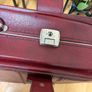 Vintage burgundy faux-leather suitcase Image 4