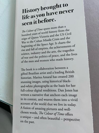 Books "The Colour of Time" Hard back book. By Dan Jones & Marina Amaral
