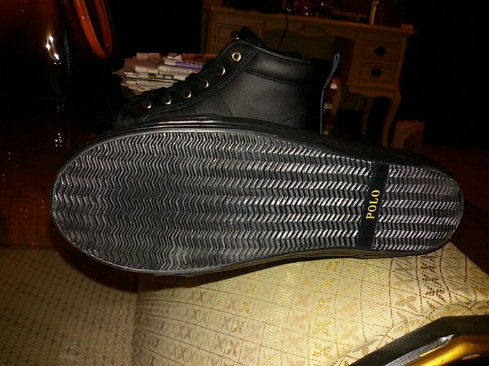 Black Polo Ralph Lauren laced boots NEW