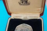 England 1973 Proof Fifty Pence "HANDS"  Coin