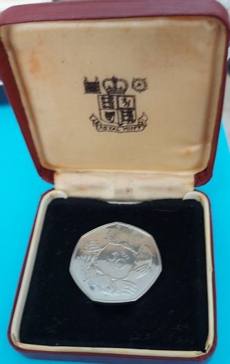 England 1973 Proof Fifty Pence "HANDS"  Coin